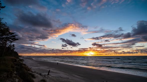 Sunset Over Sea