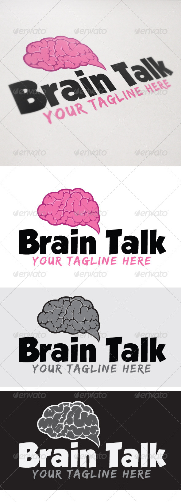 Brain talk - Symbols Logo Templates