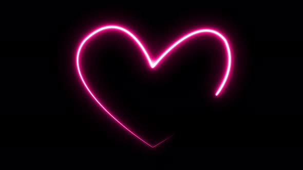 Abstract Neon Heart