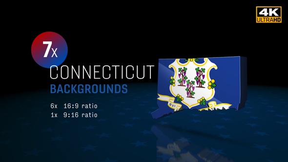 Connecticut State Election Background 4K - 7 Pack