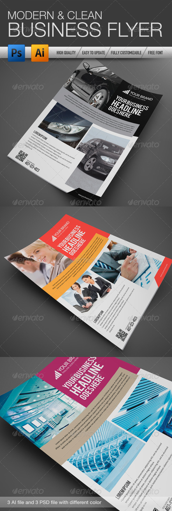 Professional and Clean Business flyer 3 - Corporate Flyers