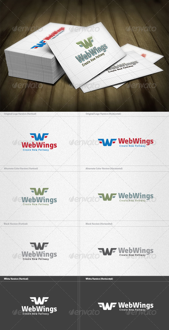 Web Wings Logo - Letters Logo Templates