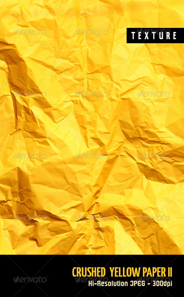 Crushed Yellow Paper II - Paper Textures