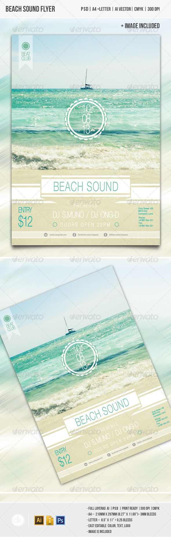 Beach Sound Flyer - Clubs & Parties Events