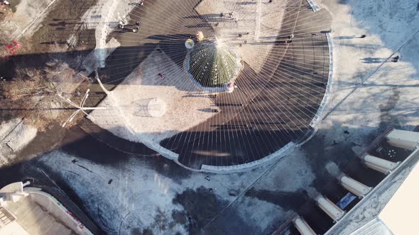 Christmas Tree in the Center of Poltava Ukraine alt