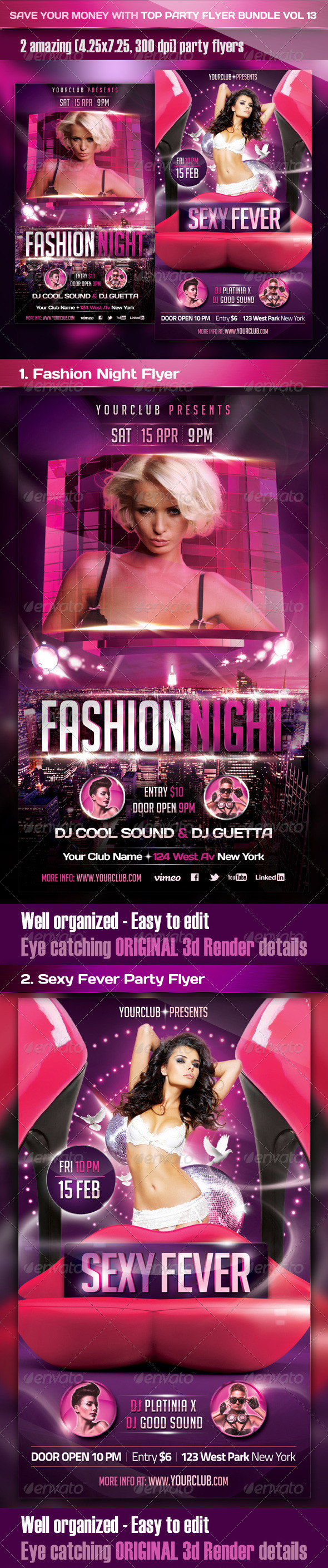 TOP FLYER BUNDLE VOL13 - Clubs & Parties Events