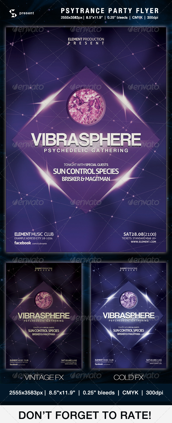 Psytrance Party Flyer - Clubs & Parties Events