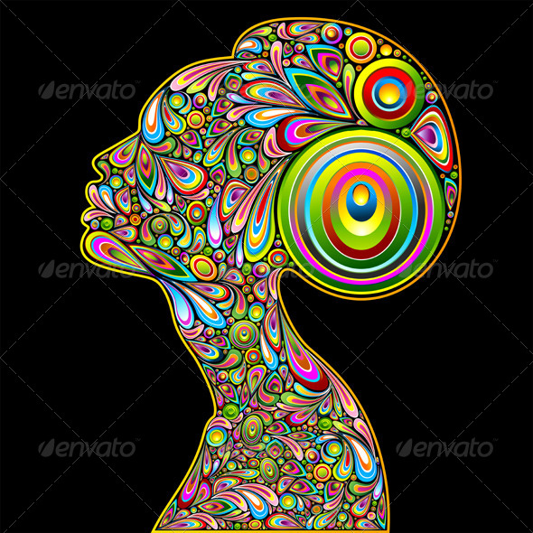 Surreal vector design, Person Woman blindfolded and tied body, psychedelic.  Drawing in minimal style single line. Isolated on white background.  Inclusiveness. Print and poster art. Vector design 5539284 Vector Art at  Vecteezy