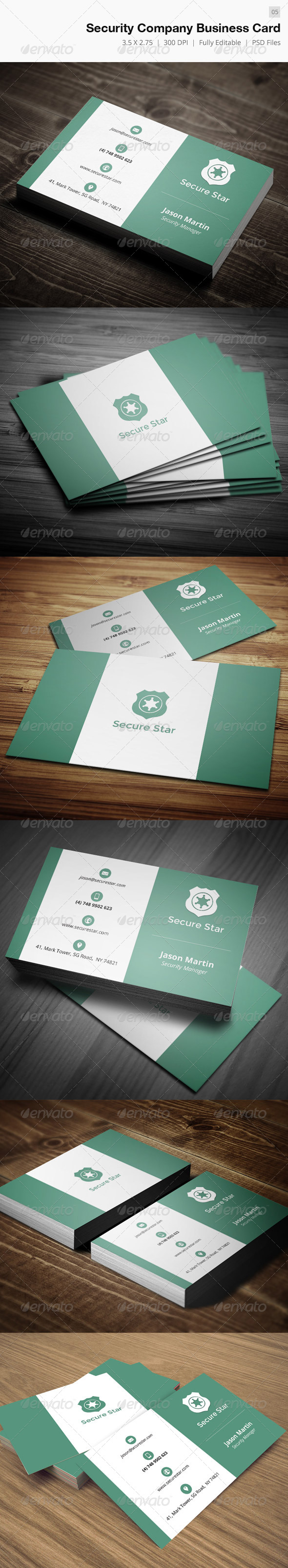 Corporate Security Business Card - 05 - Corporate Business Cards