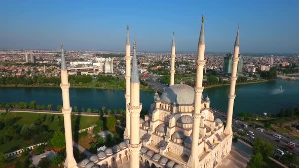 Aerial View Mosque In Adana Turkey alt