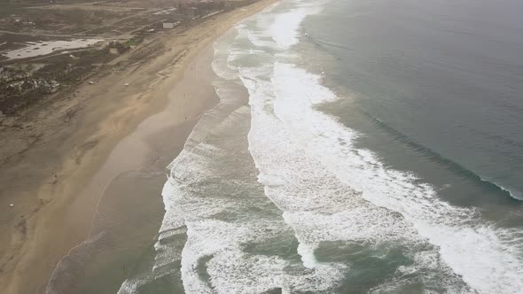 Beach Aerial Waves Shot