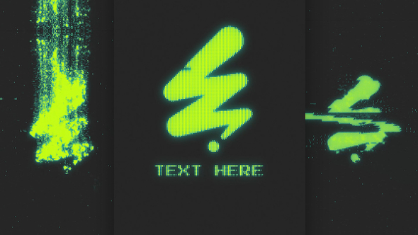 Pixel Glitch Logo Logo Stings template preview