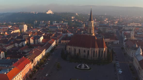 Aerial view of the St. Michael Church alt