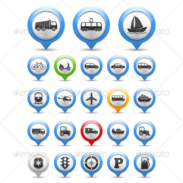 Transport Icons - Web Elements Vectors