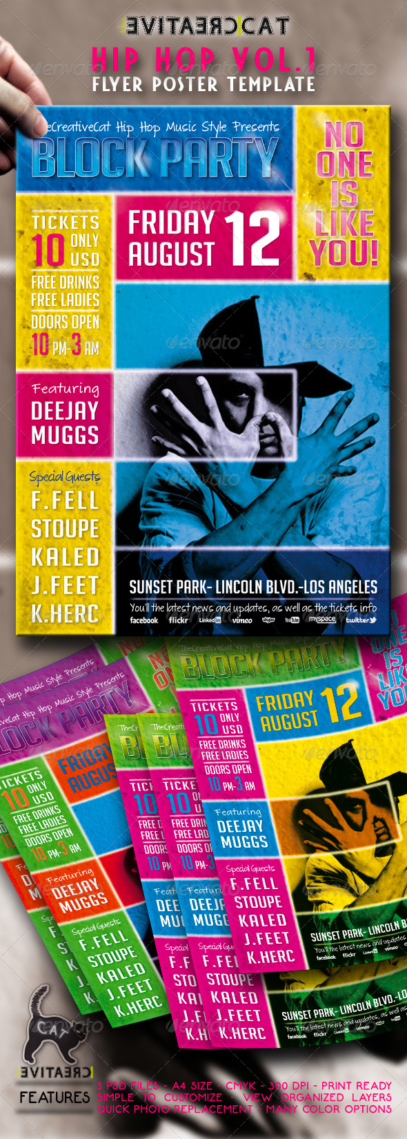 HIP HOP FLYER/POSTERT - Clubs & Parties Events
