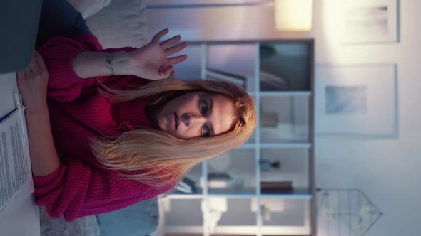 Boring Woman Silly Face Uninterested News Skeptic alt