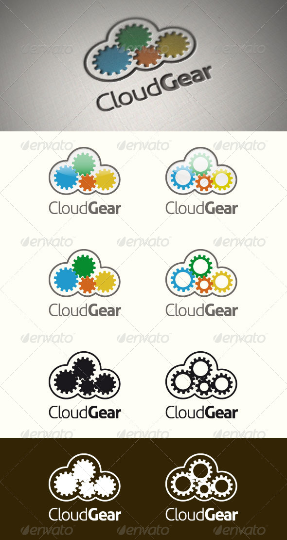 Cloud Gear Logo Template - Symbols Logo Templates
