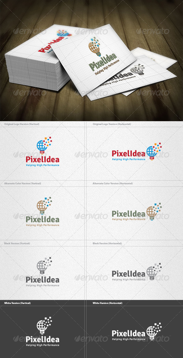 Pixel Idea Logo - Symbols Logo Templates