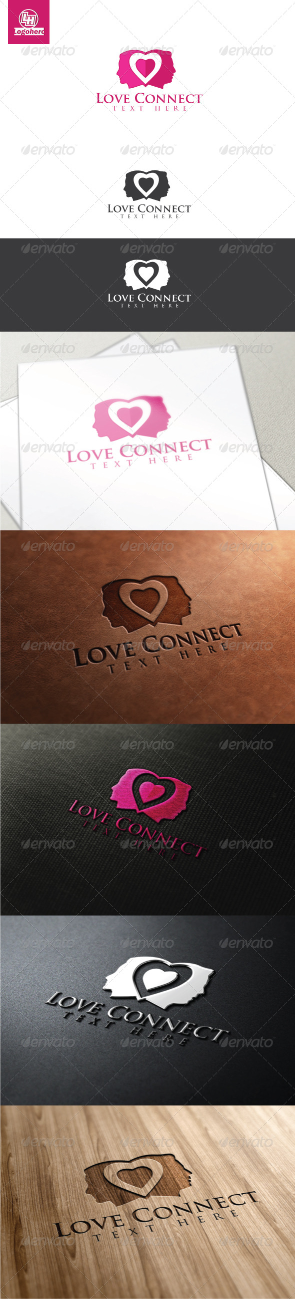 Love Connect Logo Template - Humans Logo Templates
