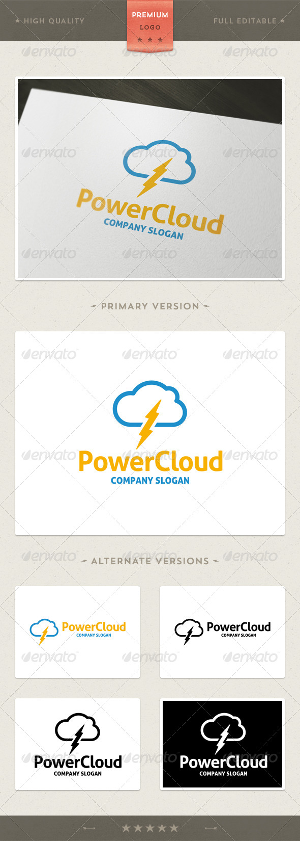 Power Cloud - Symbols Logo Templates