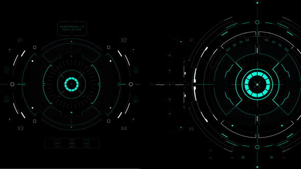 HUD UI Game Target 2 Elements template preview