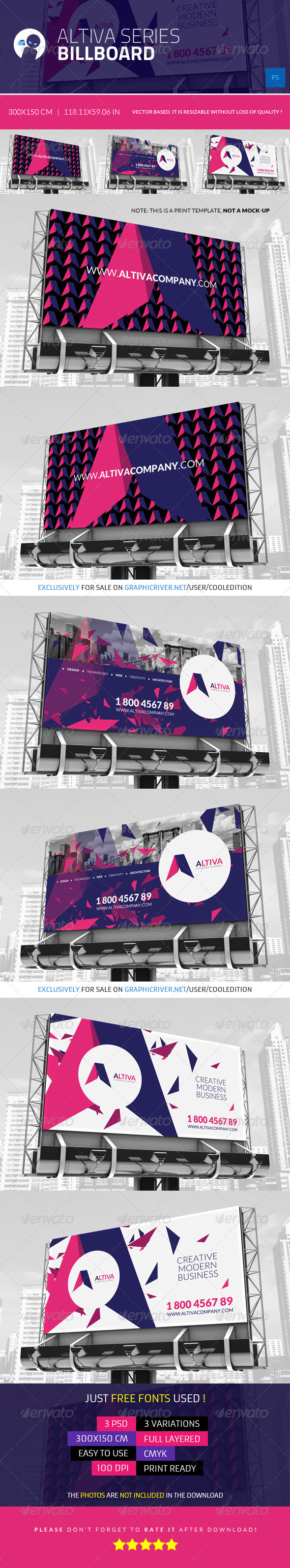 Altiva Series - Billboard - Signage Print Templates
