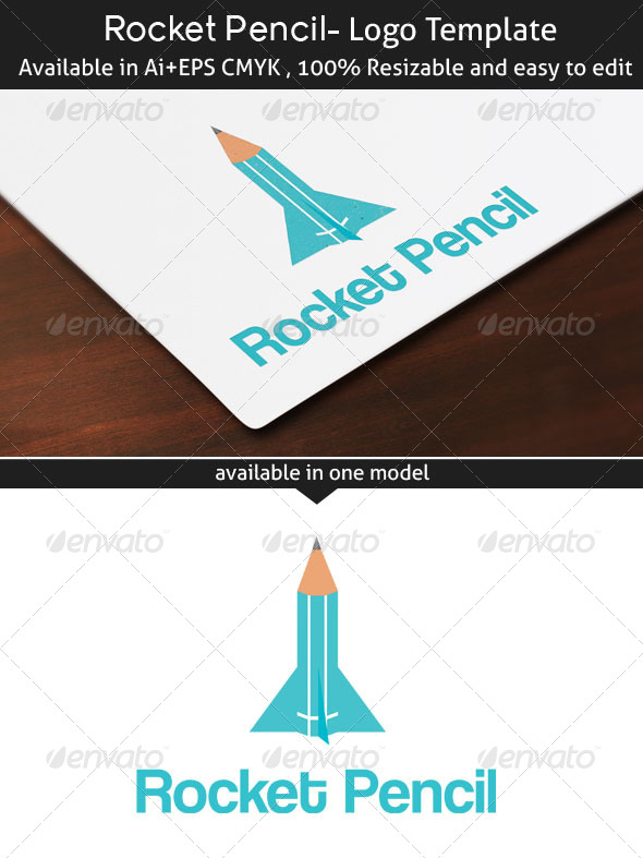 Rocket Pencil - Vector Abstract