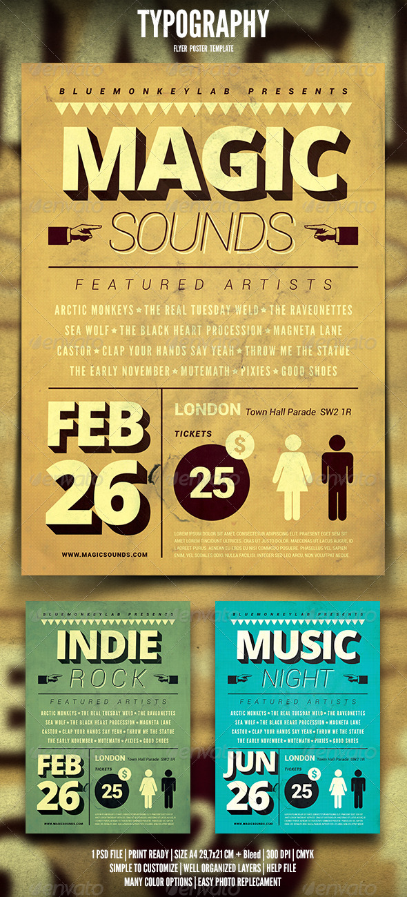 Typography Flyer / Poster - Events Flyers