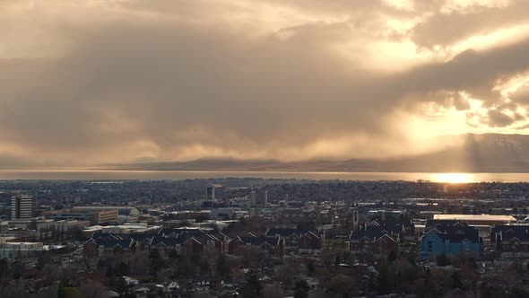 Time lapse of rain and clouds moving through the sky in Provo alt