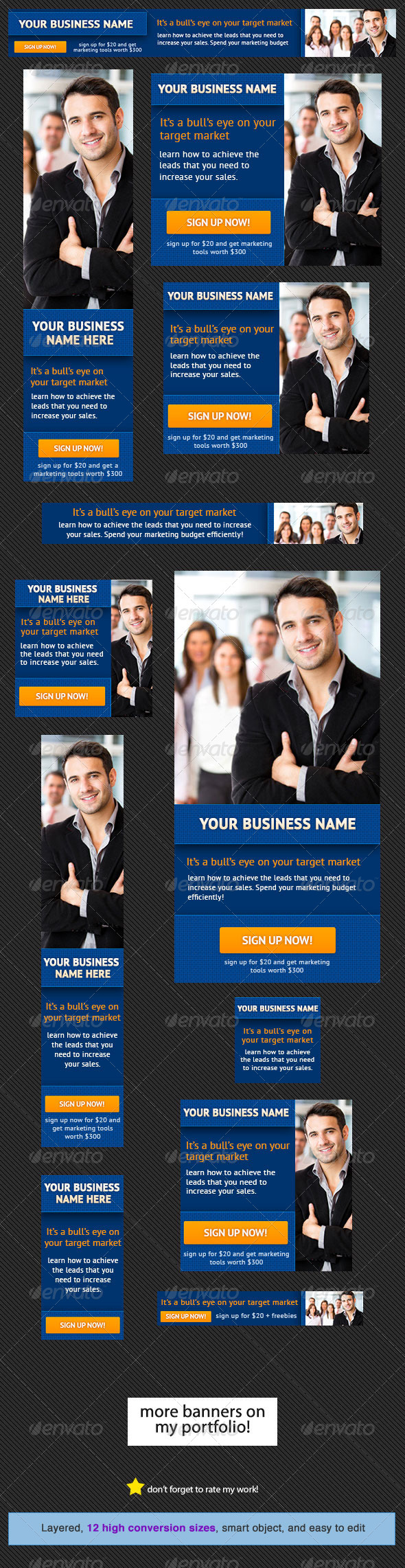 Corporate Banner Design Template 8 - Banners & Ads Web Elements