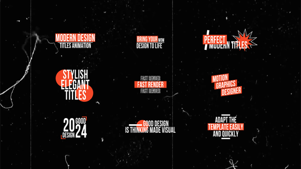 Modern Titles | AE Titles template preview