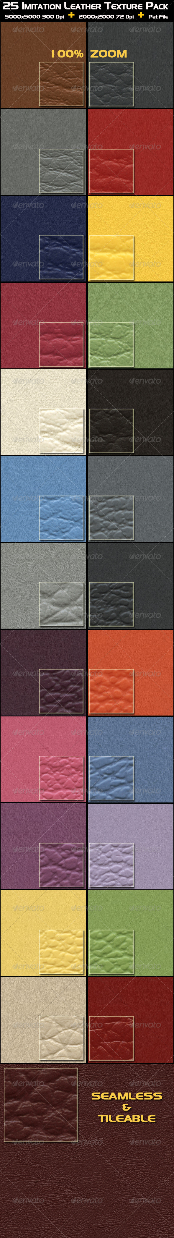 25 Imitation Leather Texture Pack - Fabric Textures