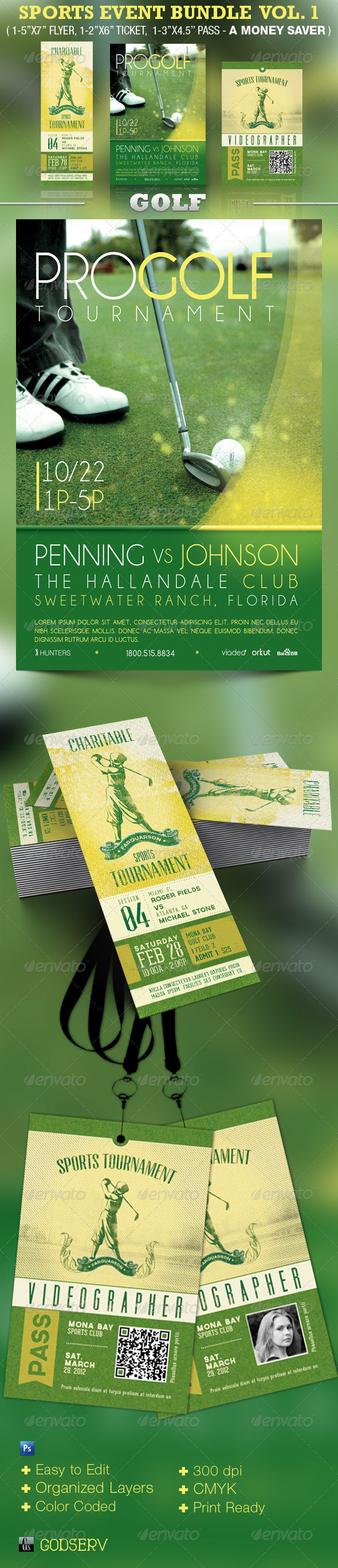Golf Sports Event Template Bundle Vol 1 - Sports Events