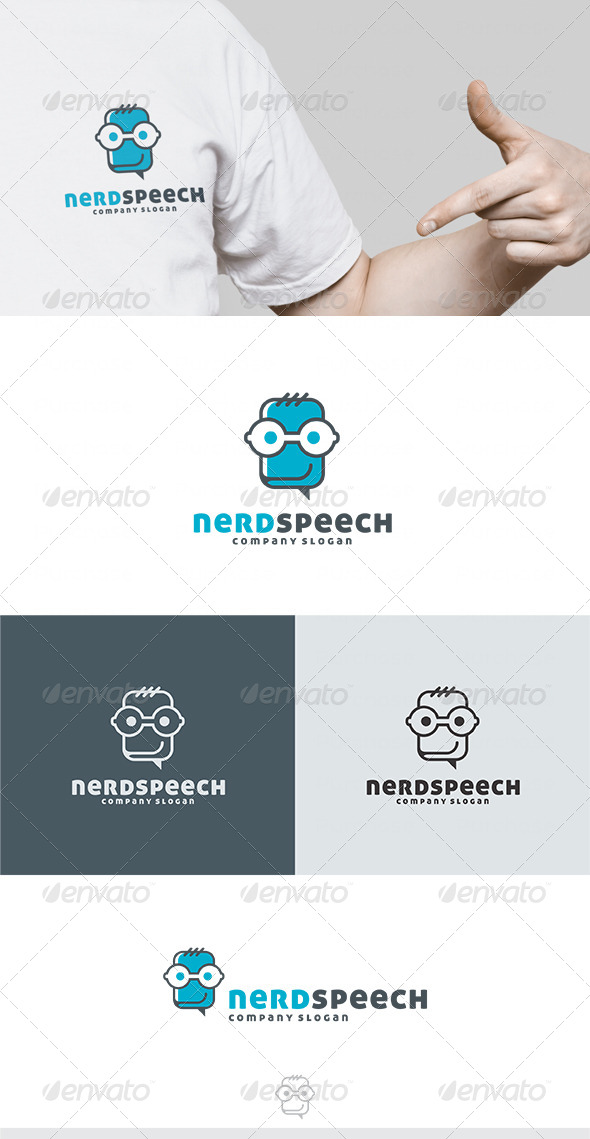 Nerd Speech Logo - Humans Logo Templates