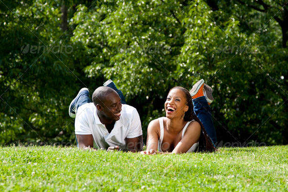 Happy African couple - Stock Photo - Images