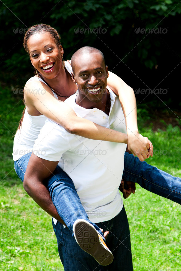 Happy African couple - Stock Photo - Images