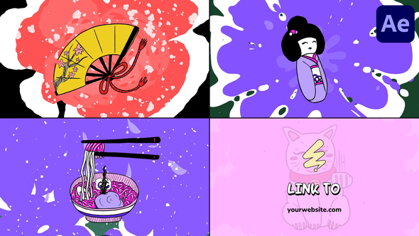 Japanese Morphing Logo for After Effects Logo Stings template preview