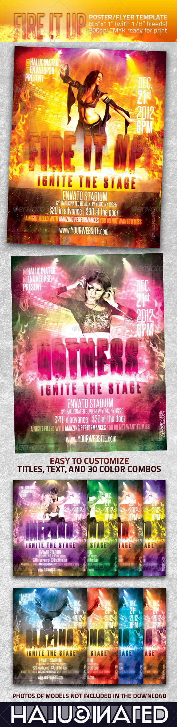 Fire It Up Flyer Template - Clubs & Parties Events