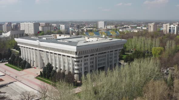 Aerial View of the Residence of President of Kyrgyzstan in Bishkek