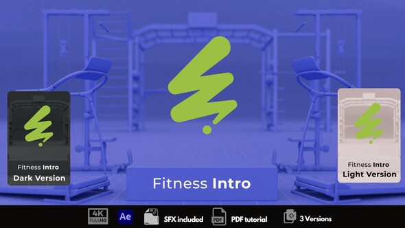 Fitness Intro Logo Stings template preview