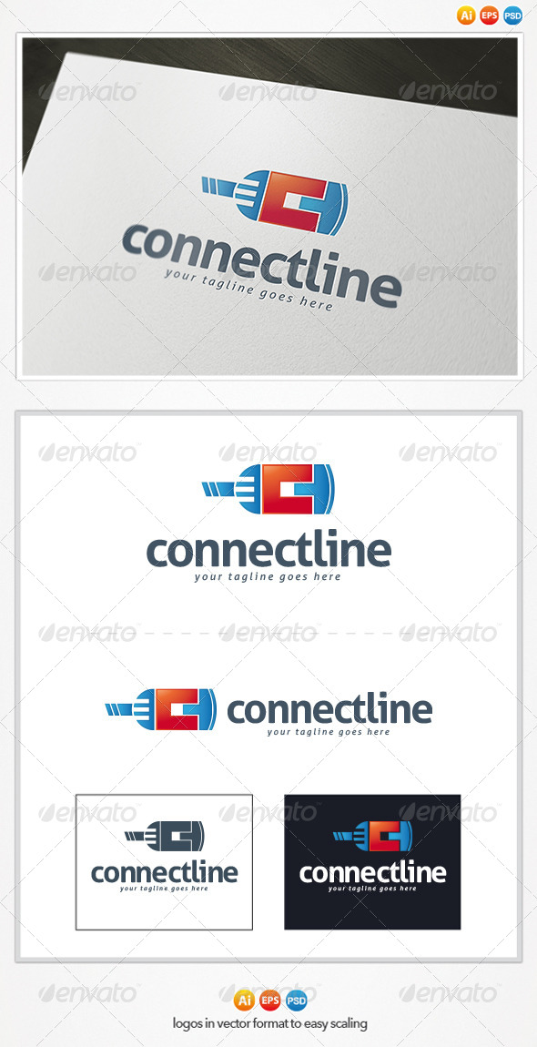 Connect Line Logo - Letters Logo Templates