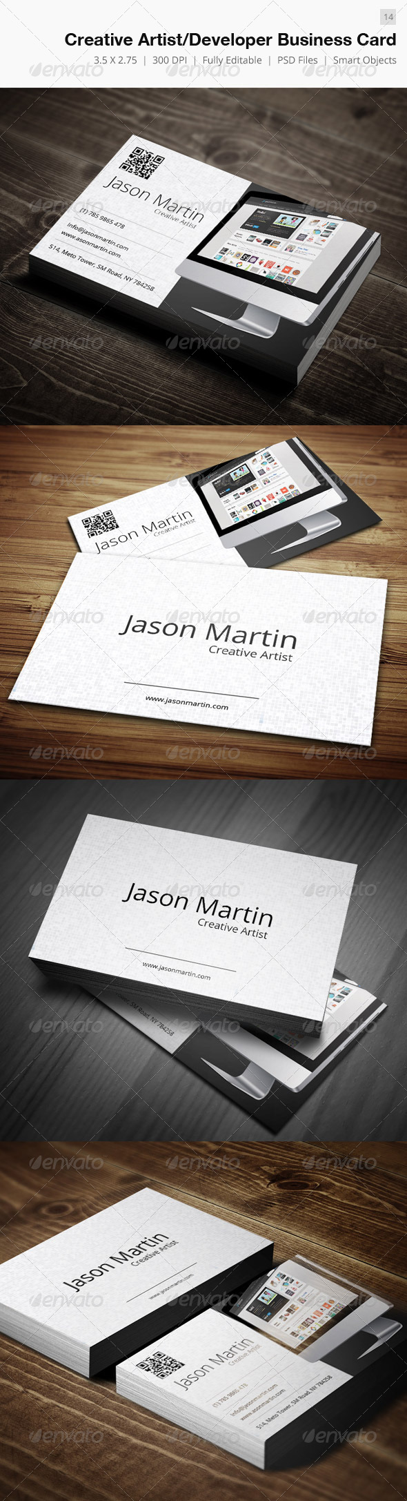 Creative Artist/Developer Business Card - 14 - Creative Business Cards