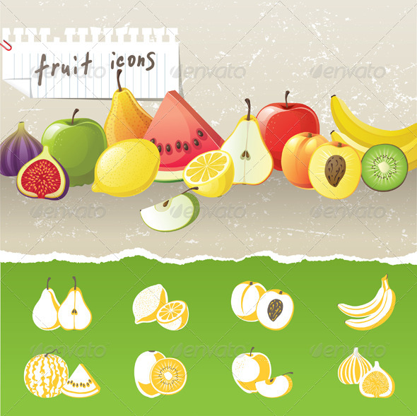 Fruit Icons - Food Objects
