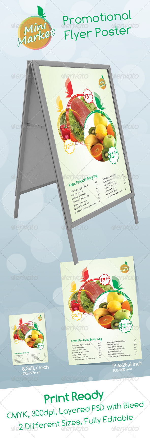 Mini Market Promotional Poster And Flyer - Clubs & Parties Events