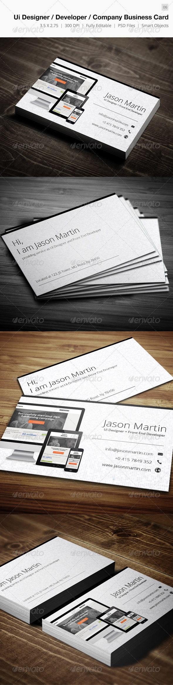 Ui designer/Developer/Company Business Card -06 - Creative Business Cards