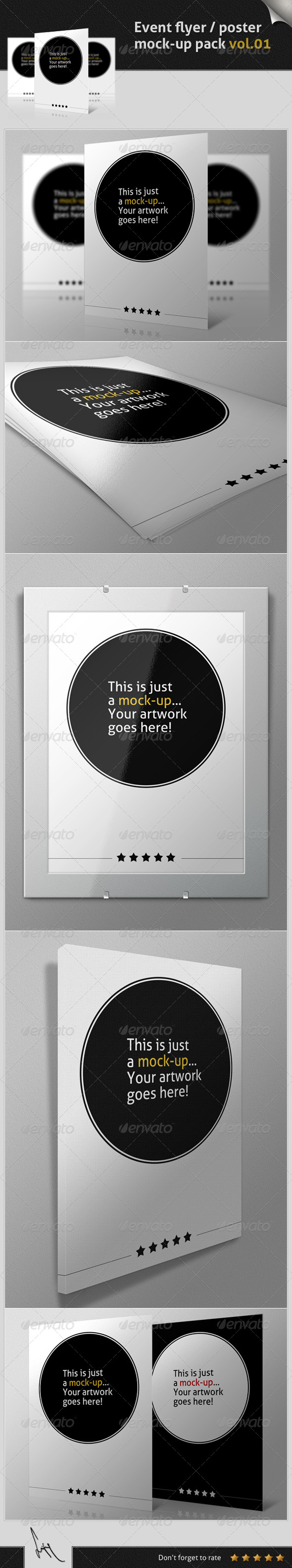Event Flyer / Poster Mock-up Pack Vol.01 - Flyers Print