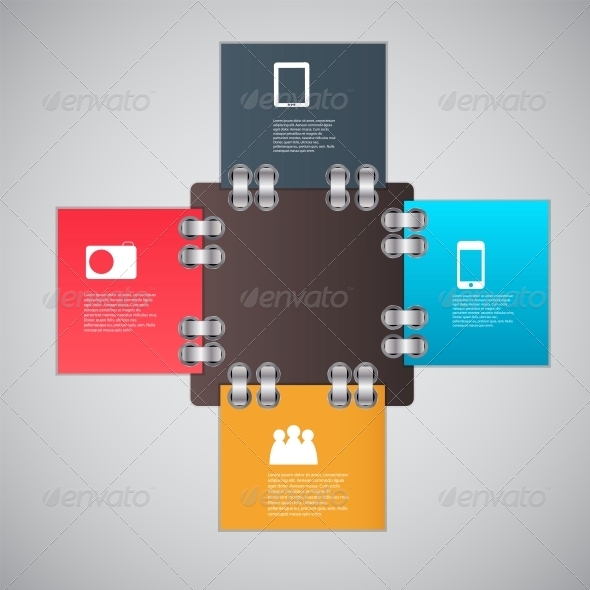 Infographic Template Design Vector Illustration - Web Technology