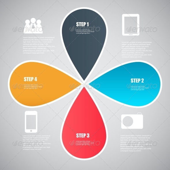 Infographic Template Design Vector Illustration - Web Technology