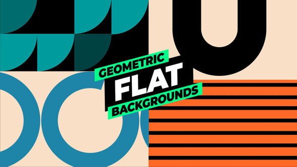 Geometric Flat Backgrounds Elements template preview