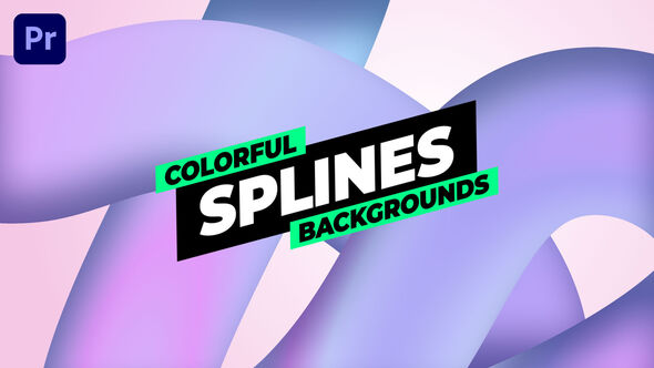 Gradient Splines Backgrounds Premiere Pro template preview